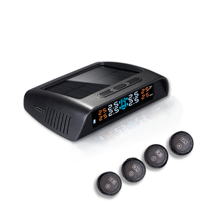Car Digital <b>TPMS</b> Solar-powered Wireless Tire Pressure Monitoring System with 4 Sensors and Alarms - Product Image 3
