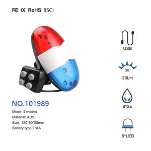 Lumière LED de vélo durable et étanche avec <span class=keywords><strong>klaxon</strong></span> électrique, <span class=keywords><strong>trompette</strong></span>, son de vélo, <span class=keywords><strong>klaxon</strong></span> lumineux - Product Image 3