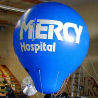 Ballon gonflable sur le thème du cirque avec éclairage LED, ballon à air chaud gonflable pour décoration suspendue sur scène