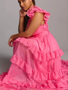 Abito Sunrise Custom New Dress estivo Casual con scollo a V a manica corta con fondo a strati <span class=keywords><strong>abiti</strong></span> da festa taglie forti <span class=keywords><strong>donna</strong></span> per <span class=keywords><strong>donna</strong></span> - Product Image 3