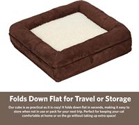 Maison et condo pliable pour chat de petite taille MidWest Homes avec jouet, motif uni, fausse fourrure