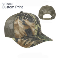 Gorra Trucker de Alta Calidad con Logotipo Bordado Personalizado, Estilo 112, Estampado de Camuflaje, 6 Paneles, Gorra Trucker de Malla de Algodón con Cierre a Presión