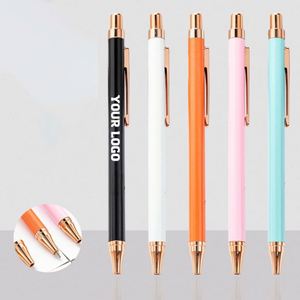 Bolígrafo Metálico de Colores Pastel con Logotipo Personalizado, Bolígrafo de Clic para Oficina y Estudiantes, Nuevo Bolígrafo Multicolor - Product Image 1