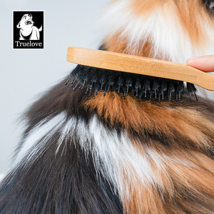 Brosse <span class=keywords><strong>à</strong></span> poils longs en bambou de haute qualité Truelove, portable, pour <span class=keywords><strong>chien</strong></span> et chat, peigne pour enlever les poils, douce, écologique, pour le nettoyage et le toilettage des animaux - Product Image 6