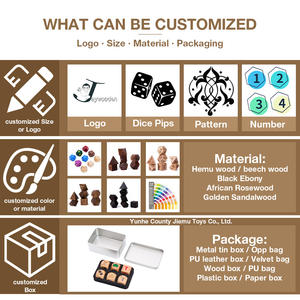 Dés en bois polyédriques sur le thème alimentaire, ensemble personnalisé, écologique, pour les décisions culinaires, les soirées de jeu en famille et les jeux de choix de table – Approvisionnement direct usine - Product Image 3