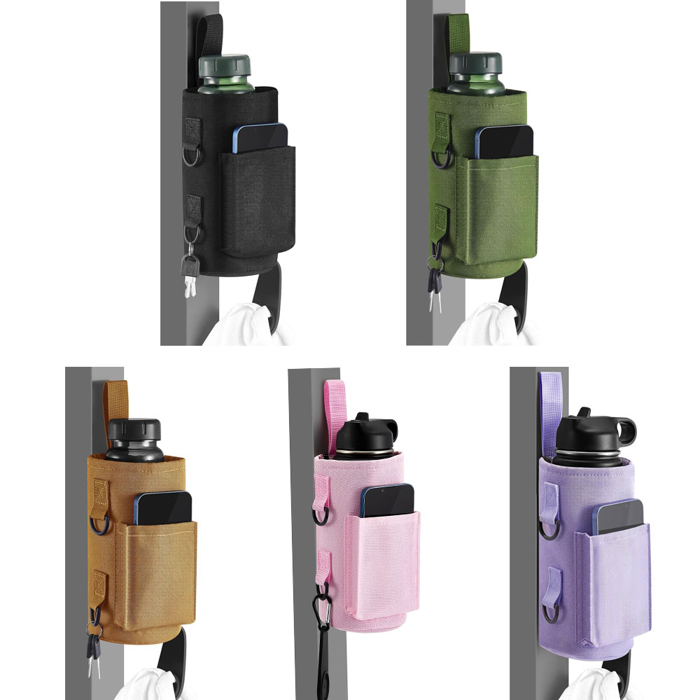 Magnetic Gym Bag Water Bottle Sleeve with Strap Water Bottles Carrier Bags Pouch Women Holder with iPhone Bag Gym Mate Organizer