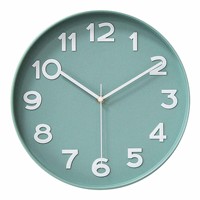 Jam Dinding Gantung Desain Art Deco 3D Gaya Antik Jarum Kuarsa Angka Besar 30cm Satu Sisi Plastik untuk Ruang Tamu