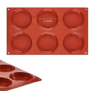 6-Cavity <b>Silicone</b> Cake Mold Food Grade Nonstick French Dessert Candy Mousse Muffin <b>Baking</b> Mold for DIY <b>Baking</b> - Product Image 2