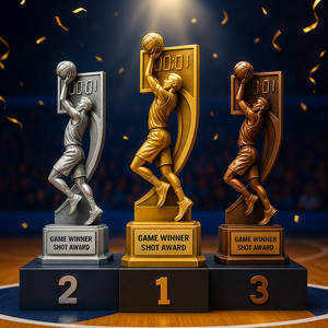 Statua del Vincitore del Basket WeiVista, Design Moderno, Esposizione Durevole, Artigianato Personalizzato, Accento Artistico per Leghe Sportive - Product Image 1