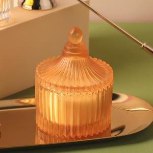 Lüks Pembe Cam Kavanoz Mum Hediyesi Diwali Roma Sütunu Tarzı Romantik Soya Balmumu Kokulu Mumlar Ev Dekorasyonu İçin - Product Image 6