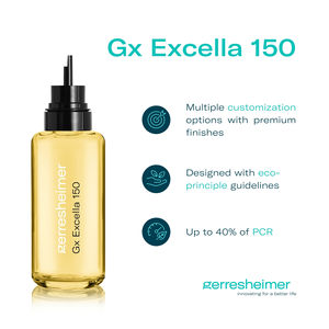 Flacon cosmétique rectangulaire en verre Gerresheimer Gx-Excella 150 ml avec bouchon à vis, logo personnalisé, haute qualité, modèle OEM 3030.1 E Skin - Product Image 2