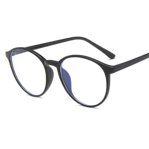 Tr90 óculos circular transparente para crianças, óculos com lentes claras, anti-luz azul, designers, óculos ópticos para crianças