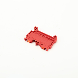 Guan Yang PT2.5 Red Straight Insert Spring <b>Terminal</b> Block 2 Pole 2.5mm Square Industrial Wiring Rail Mount - Product Image 1