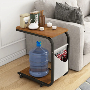 <span class=keywords><strong>Tavolino</strong></span> da Caffè Moderno Spostabile Meida, <span class=keywords><strong>Tavolino</strong></span> da Comodino, Arredamento per Soggiorno, Semplice <span class=keywords><strong>Tavolino</strong></span> Laterale in Legno Massello con Ripiano Portaoggetti - Product Image 2