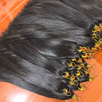 Extensiones de Cabello Humano Remy con Plumas para Trenzas, Extensiones de Cabello con Plumas para Trenzas Onduladas Estilo Boho, Puntas de Trama Crudas
