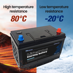 12V 80Ah SUV用スターターバッテリー、低温始動または高電気負荷対応、スタートストップ対応、1000CCA始動バッテリー - Product Image 1
