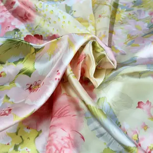 OEM RTS 100% <span class=keywords><strong>soie</strong></span> de luxe personnalisé tissu imprimé numérique pour l'impression de vêtements tissu personnalisé impression <span class=keywords><strong>soie</strong></span> - Product Image 1