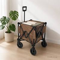 Chariot utilitaire pliable robuste, chariot de jardin pliable avec roues, chariot tout-terrain pour le camping et la plage