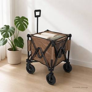 Chariot utilitaire pliable robuste, chariot <span class=keywords><strong>de</strong></span> jardin pliable avec roues, chariot tout-terrain pour le camping et la plage - Product Image 1