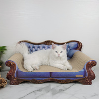 ICLE-Custom Nuevo Modelo 2025 Rascador Desmontable Sofá Cama 25,59 Pulgadas de Alta Calidad de Cartón Corrugado Salón Sofá Gato Rascador