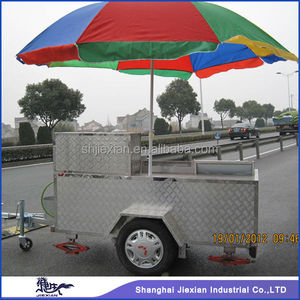 Shanghai Jiexian JX-HS200C Mobile Hot Dog Cart Newly Deft Street Trailer Aluminum Material Condition for Food Application - Product Image 2