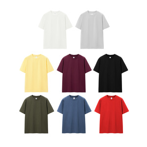 Custom Print Logo <b>Tshirt</b> Breathable 220gsm Cotton Blend Sorona Cool Feel Short Sleeve T-Shirt Men Loose Fit Solid Color T Shirt - Product Image 4