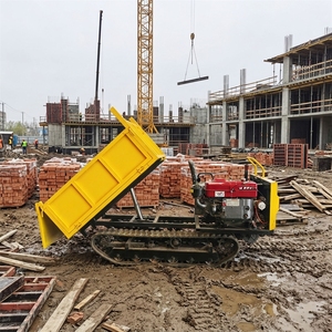 Camión Volquete de Orugas de Goma de 2 Toneladas Más Vendido con Descarga Hidráulica para Uso Agrícola, en Granjas y en Construcción - Product Image 4