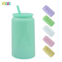Entrepôt USA RTS 16oz Double Paroi en Acier Inoxydable Mason Can Couleurs Mixtes Sublimation Blancs Bière Vin Tumbler