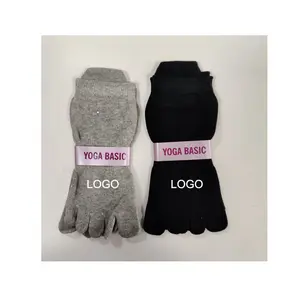Chaussettes unisexes en coton pour femmes et hommes, chaussettes de yoga de cheville avec logo personnalisé