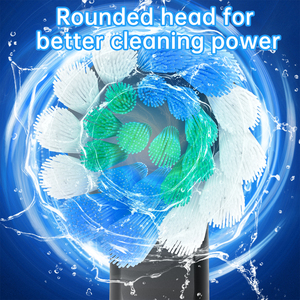 Brosse à dents électrique rotative personnalisable, brosse à dents oscillante rechargeable avec 2 têtes <span class=keywords><strong>de</strong></span> brosse - Product Image 6