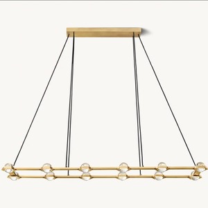 Lustre rétro <span class=keywords><strong>Corniche</strong></span> à 4 lumières en cuivre avec abat-jour en tissu, éclairage intérieur, décoration pour salon et salle à manger - Product Image 4