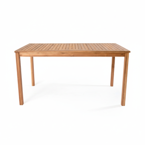 Table à manger de style rustique moderne, mobilier d'extérieur pour jardin, patio, véranda, pelouse, cour, parc - Product Image 1