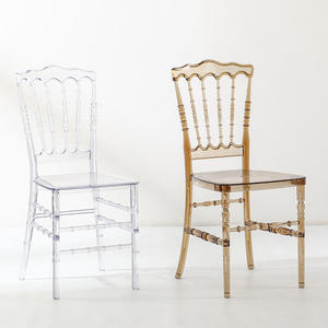 Sillas de Plástico Transparente Estilo Napoleón con Diseño de Bambú para Bodas y Uso Comercial - Product Image 2