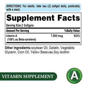 Ooggezondheidssupplement Bèta-Caroteen Vitamine A Bèta-Caroteen Softgels <span class=keywords><strong>Capsules</strong></span> - Product Image 4