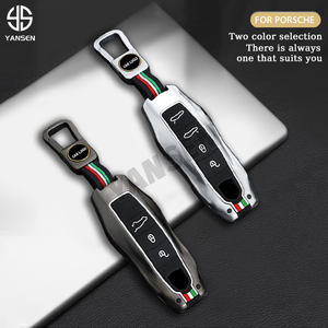 Couverture de clé en Silicone en alliage de Zinc pour Porsche Cayenne Macan Panamera 911 étui à clé intelligent 3/4 Botton avec veilleuse - Product Image 1