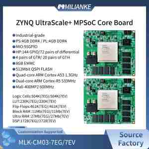 Placa Base de la Serie ZYNQ UltraScale+MPSoC MILIAMKE MLK-CM03-7EG/7EV, RPU de Doble Núcleo Cortex-A53 + Cortex-R5, GPU Mali-400MP2, 4GB DDR4 - Product Image 3