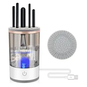 2023 Portable New Electric Makeup Brush Cleaner Automatic Brush Washer Quick-drying Tool