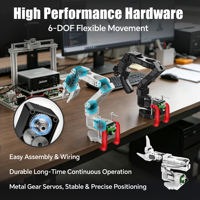 Kit de bras manipulateur robotique SO-ARM101, bras robotique IA à 6 axes compatible avec Hugging Face LeRobot ROS2 pour la recherche et l'éducation