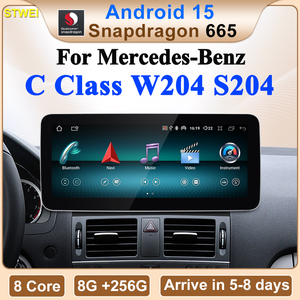 Lecteur multimédia automobile Android 14 CNSTWE Qualcomm 665 12,3 pouces avec GPS DSP compatible avec Mercedes-Benz Classe W204 S204 et CarPlay - Product Image 2