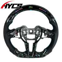 Volant Chauffant Personnalisé en Fibre de Carbone Forgée avec Affichage LED RPM, Compatible Hyundai Elantra N, I30N, I20N, Veloster N, Kona N