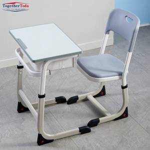 Meubles scolaires modulaires de haute qualité, ensemble bureau et chaise pour l'éducation des enfants, fabriqués en métal durable - Product Image 4