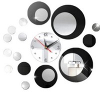 Grande horloge murale en acrylique miroir 3D sans cadre, à aiguilles à quartz, style nordique moderne, décoration intérieure, simple face