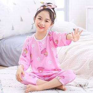 夏季柔软透气睡衣睡衣童装婴儿睡衣套装男童女童卡通印花套装套装 - Product Image 6