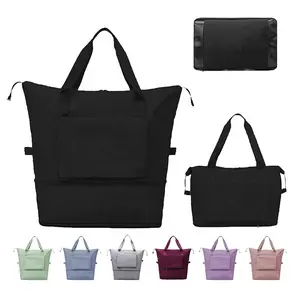 top seller foldable expandable dry wet waterproof duffel bag duffle yoga weekend shoulder gym travel luggage tote bag women