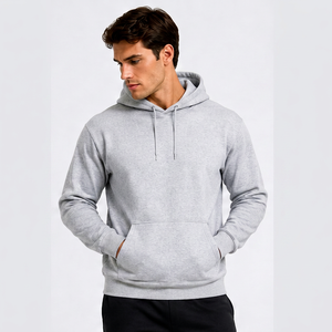 <b>Men</b>’s <b>Red</b> Pullover Hoodie Plain Fleece <b>Sweatshirt</b> Long Sleeve Casual Drawstring Hood Kangaroo Pocket Streetwear Winter Sports - Product Image 4