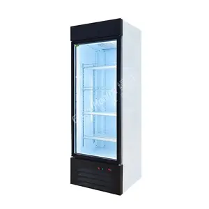 Boyalı çelik Fan soğutma plastik kaplı 220V süpermarket cam kapi mağazacılık soğutucu içecek buzdolabı