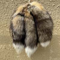 Porte-clés en fourrure de renard naturelle, fourrure chic Y2K 2026, magnifique accessoire, longueur 40 cm, porte-clés de voiture pour femmes