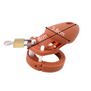 Verrou <span class=keywords><strong>de</strong></span> <span class=keywords><strong>chasteté</strong></span> en silicone pour hommes Jouets sexuels pour couples <span class=keywords><strong>Cage</strong></span> <span class=keywords><strong>de</strong></span> <span class=keywords><strong>chasteté</strong></span> BDSM - Product Image 4