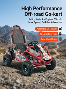 Kart à pédales tout-terrain <span class=keywords><strong>électrique</strong></span> et à essence 2 roues motrices, 98cc, 4 temps, puissance 500-<span class=keywords><strong>800W</strong></span>, vitesse maximale 25 km/h - Product Image 4