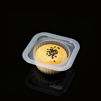 Barquettes carrées personnalisables en PET de qualité alimentaire pour gâteaux de lune et boîtes de rangement pour desserts, pour l'emballage alimentaire